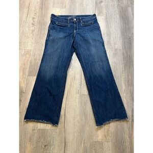 Ariat Trouser Jeans Womens 34L Wide Leg 34 Long Raw‎ Hem Stretch Denim Stretch